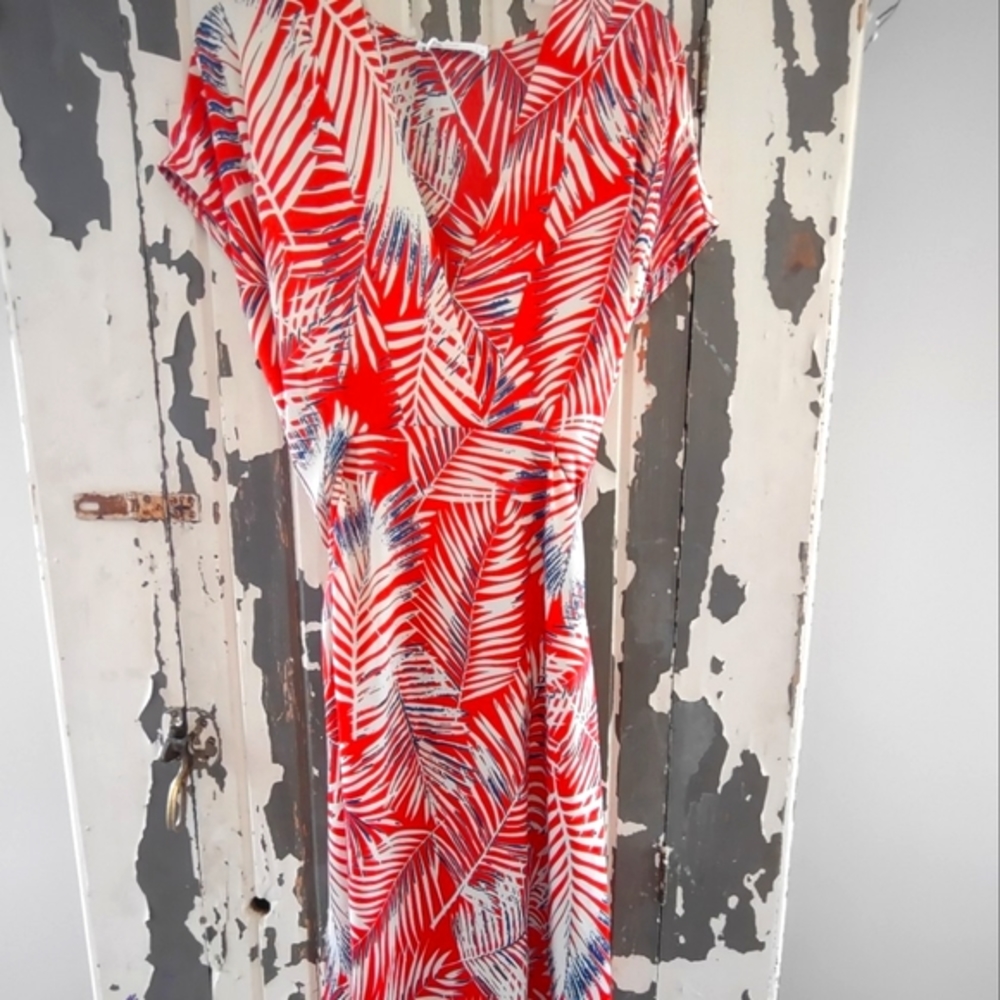 RED, CREAM AND BLUE, Lg, Maxi Dress by Cupshe. NWT, no pricing